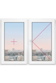 Двухстворчатое окно Rehau Delight Decor 1200x800 - фото - 1