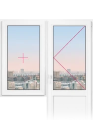 Балконный блок Rehau Intellio 80 1850x2150 - фото - 1